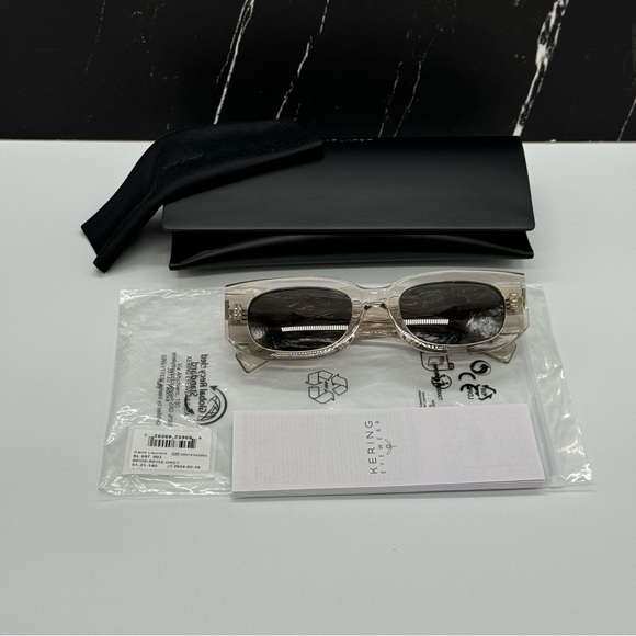 NEW SL697 003 SAINT LAURENT UNISEX CLEAR GRAY GEOMETRIC SUNGLASSES SL 697 003 - Picture 8 of 8